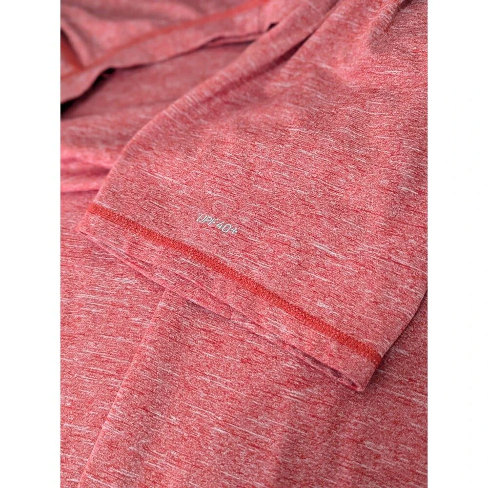 NIKE Hydroguard Dri Fit S/S Swim Shirt Mens XL Red UPF40 Stretch Athletic Logo